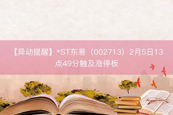 【异动提醒】*ST东易（002713）2月5日13点49分触及涨停板