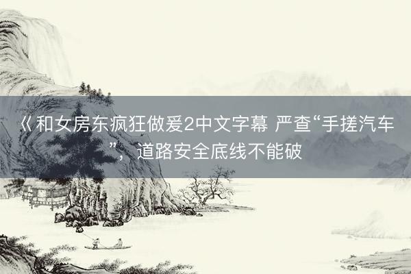 巜和女房东疯狂做爰2中文字幕 严查“手搓汽车”，道路安全底线不能破