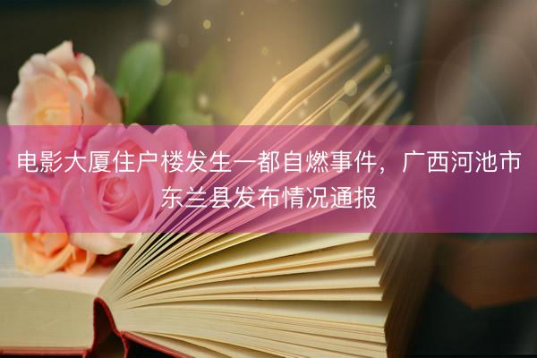 电影大厦住户楼发生一都自燃事件，广西河池市东兰县发布情况通报