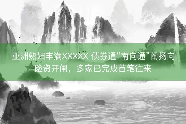 亚洲熟妇丰满XXXXX 债券通“南向通”阐扬向险资开闸，多家已完成首笔往来